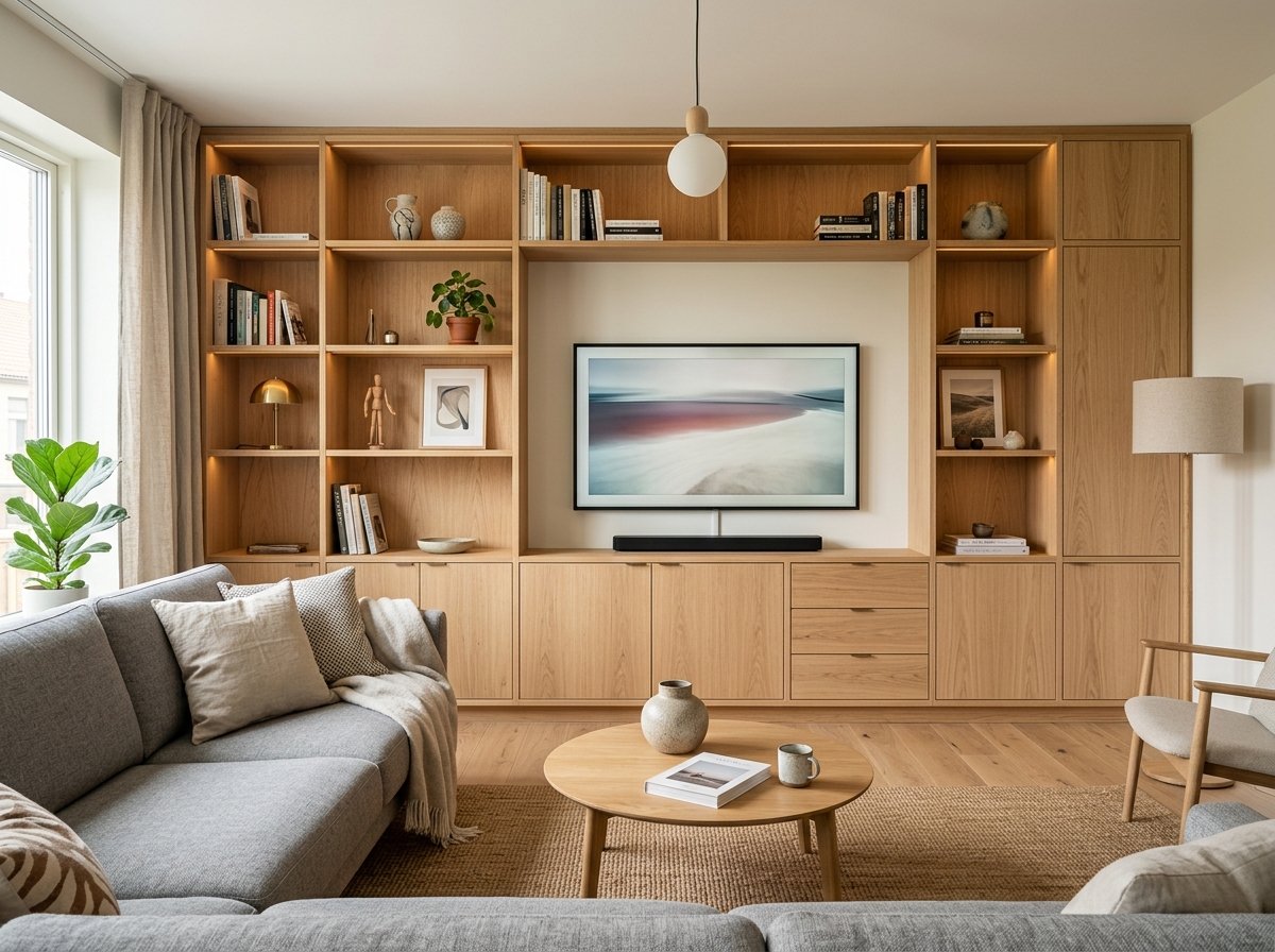 Wohnzimmer – Regale, Medienmöbel und Einbauten